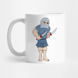 A Masked Warrior with Big Legs Mug